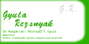 gyula rezsnyak business card